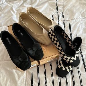 3 Pairs Vivaia Margot Flats 38